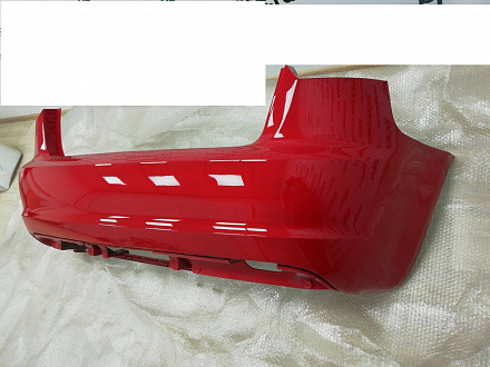 AA000024; Бампер задний; без паркт. (8P3 807 511) для Audi A3 II (8P) рест. 2 HB (3D) (2008-2013)/БУ; Оригинал; Р0, Хорошее; (LY3J) Красный