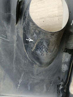 AA045916; Бампер передний; без паркт.; без омыват. (52119-02A90) для Toyota Auris I рест. (2010- 2013)/БУ; Оригинал; Р1, Мелкий дефект; 