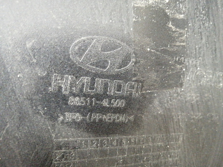 AA027620; Бампер передний; без паркт.; без омыват. (86511-4L500) для Hyundai Solaris/БУ; Оригинал; Р1, Мелкий дефект; 