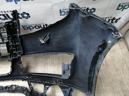 AA045533; Бампер передний; под паркт.; под омыват. (4L0 807 437 H) для Audi Q7 I рест. (2010-2015)/БУ; Оригинал; Р1, Мелкий дефект; 