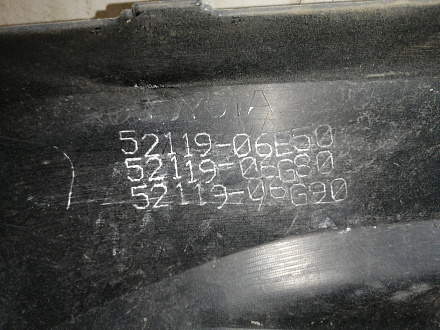 BA000119; Бампер передний; под паркт.; под омыват. (52119-06E50) для Toyota Camry 70 (2017 — 2021)/БУ; Оригинал; Р1, Мелкий дефект; 