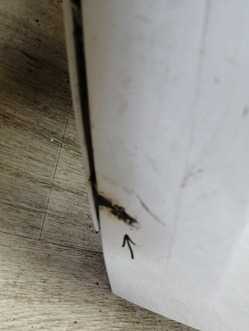 Фотография детали AA044825; Бампер передний; под паркт.; под омыват. (52119-0F090) для Toyota Verso I (2009- 2012)/БУ; Оригинал; Р2, Удовлетворительное; . Фото номер 4