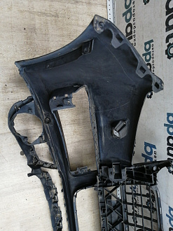 AA045533; Бампер передний; под паркт.; под омыват. (4L0 807 437 H) для Audi Q7 I рест. (2010-2015)/БУ; Оригинал; Р1, Мелкий дефект; 