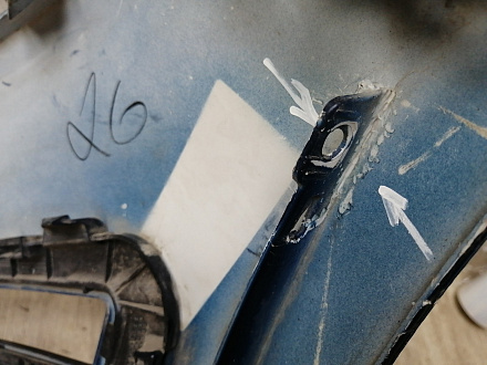 AA046148; Бампер передний; под паркт.; под омыват. (BS71-17757-A) для Ford Mondeo/БУ; Оригинал; Р1, Мелкий дефект; 