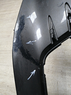 BA000164; Бампер передний; под паркт.; под омыват. (4G0 807 437) для Audi A6 C7/БУ; Оригинал; Р1, Мелкий дефект; 