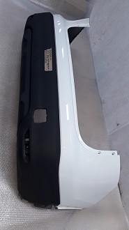 AA005456; Бампер задний, 9 отв. под расшир.; без паркт. (85022-4EA0H) для Nissan Qashqai II (2014-2018)/БУ; Оригинал; Р0, Хорошее; 326, Белый