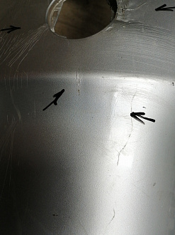 AA045703; Бампер передний; без паркт.; без омыват. (52119-02680) для Toyota Auris I (2007- 2010)/БУ; Оригинал; Р2, Удовлетворительное; 