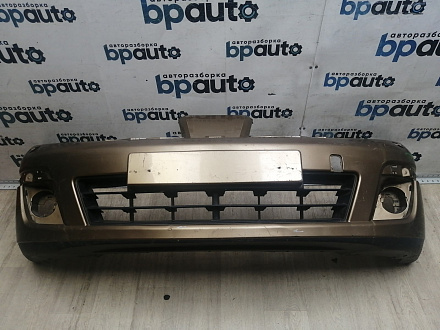 AA045992; Бампер передний; без паркт.; под омыват. (62022-EM00H) для Nissan Tiida/БУ; Оригинал; Р1, Мелкий дефект; 