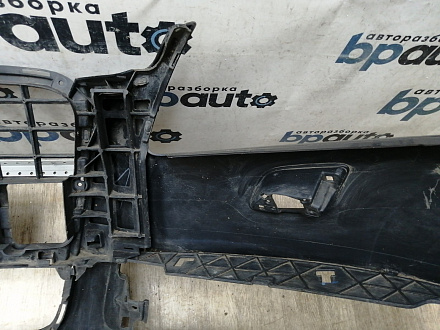 AA045518; Бампер передний; под паркт.; под омыват. (4L0 807 437 H) для Audi Q7 I рест. (2010-2015)/БУ; Оригинал; Р1, Мелкий дефект; 