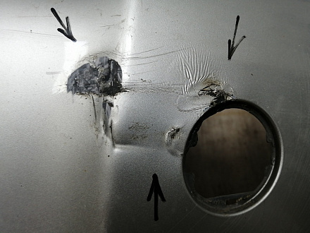 AA045680; Бампер передний; без паркт.; без омыват. (52119-02680) для Toyota Auris I (2007- 2010)/БУ; Оригинал; Р1, Мелкий дефект; 