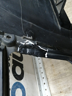 AA045532; Бампер передний; под паркт.; под омыват. (4L0 807 437 H) для Audi Q7 I рест. (2010-2015)/БУ; Оригинал; Р2, Удовлетворительное; 