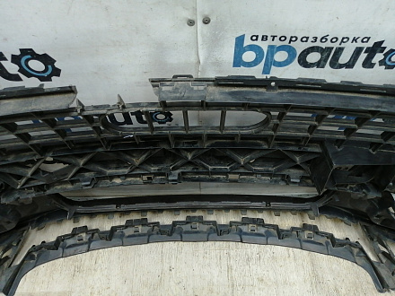 AA045529; Бампер передний; под паркт.; под омыват. (4L0 807 437 H) для Audi Q7 I рест. (2010-2015)/БУ; Оригинал; Р1, Мелкий дефект; 