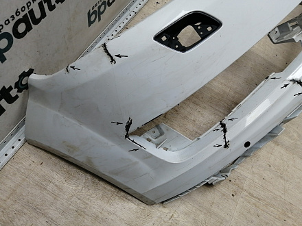 AA045516; Бампер передний; под паркт.; под омыват. (4L0 807 437 H) для Audi Q7 I рест. (2010-2015)/БУ; Оригинал; Р2, Удовлетворительное; 