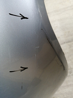 AA046119; Бампер задний; без паркт. (86611-4Y000) для Kia Rio III Sedan (2011- 2015)/БУ; Оригинал; Р1, Мелкий дефект; 