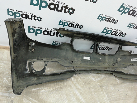 AA004071; Бампер передний, V-2.0, под накладку; под паркт.; под омыват. (51117279693) для BMW 3 серия F30 F31/БУ; Оригинал; Р0, Хорошее; (475) Черный перламутр {Black Sapfir}