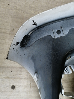 BA000156; Бампер передний; без паркт.; под омыват. (8P0 807 437 H) для Audi A3 8P/БУ; Оригинал; Р1, Мелкий дефект; 