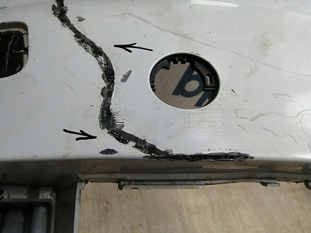 AA045592; Бампер передний; под паркт.; под омыват. (8K0 807 437 AC) для Audi A4 B8/БУ; Оригинал; Р2, Удовлетворительное; 