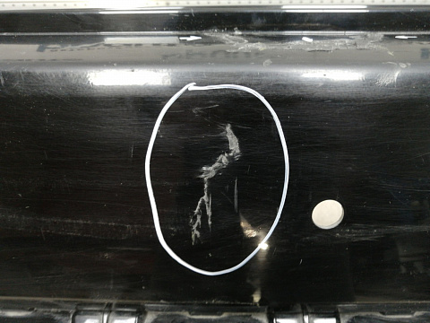 Фотография детали AA045420; Бампер задний; под паркт. (86611-2B700) для Hyundai Santa Fe II рест. (2010-2012)/БУ; Оригинал; Р2, Удовлетворительное; . Фото номер 5