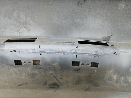 AA014481; Бампер задний; без паркт. (86611-4L200) для Hyundai Solaris I HB (2010- 2014)/БУ; Оригинал; Р0, Хорошее; Серебро (RHM)