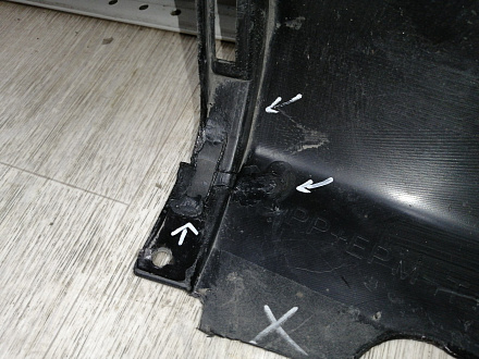 AA045384; Бампер задний, под накладку; под паркт. (85022-1LA0H) для Infiniti QX80 I рест. (2014-2017)/БУ; Оригинал; Р1, Мелкий дефект; 