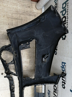 AA045535; Бампер передний; под паркт.; под омыват. (4L0 807 437 H) для Audi Q7 I рест. (2010-2015)/БУ; Оригинал; Р2, Удовлетворительное; 