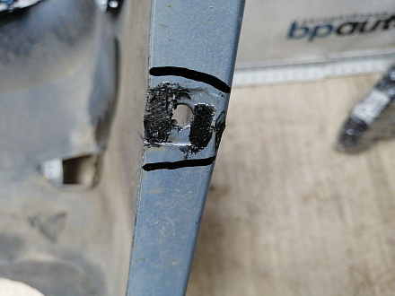 BA000144; Бампер задний; без паркт. (86611-4L000) для Hyundai/БУ; Оригинал; Р1, Мелкий дефект; 