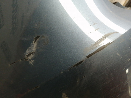 AA046123; Бампер задний; под паркт. (86611-4Y000) для Kia Rio III Sedan (2011- 2015)/БУ; Оригинал; Р1, Мелкий дефект; 