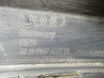 AA045529; Бампер передний; под паркт.; под омыват. (4L0 807 437 H) для Audi Q7 I рест. (2010-2015)/БУ; Оригинал; Р1, Мелкий дефект; 