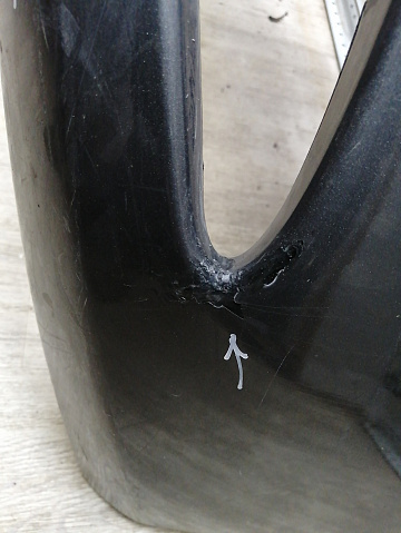 Фотография детали AA044989; Бампер передний; без паркт.; без омыват. (86511-2H000) для Hyundai Elantra IV (HD) (2006-2011)/БУ; Оригинал; Р2, Удовлетворительное; . Фото номер 3