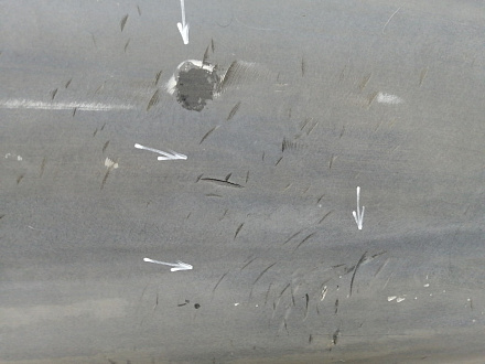 AA045802; Бампер задний; без паркт. (52159-02400) для Toyota Auris I (2007- 2010)/БУ; Оригинал; Р1, Мелкий дефект; 