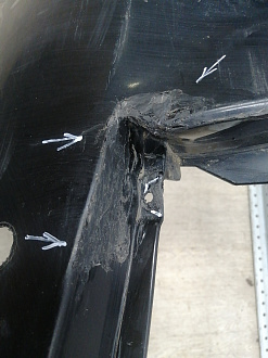 BA000217; Бампер передний; под паркт.; под омыват. (62022-1ME0H) для Infiniti/БУ; Оригинал; Р1, Мелкий дефект; 