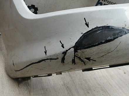 AA045944; Бампер передний; без паркт.; без омыват. (9674576177) для Peugeot 308 I рест. (2011-2015)/БУ; Оригинал; Р2, Удовлетворительное; 