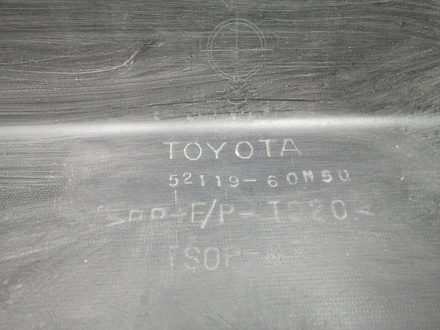 AA045329; Бампер передний; под паркт.; под омыват. (52119-60M50) для Toyota Land Cruiser 200 рест.2 (2015 - 2021)/БУ; Оригинал; Р1, Мелкий дефект; 