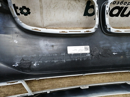 AA023839; Бампер передний, V-2.0, под накладку; без паркт.; под омыват. (51117308401) для BMW 3 серия F30 F31/БУ; Оригинал; Р1, Мелкий дефект; 