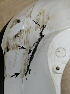 AA045216; Бампер задний; под паркт. (BB53-17D781-A) для Ford Explorer V (2011-2015)/БУ; Оригинал; Р2, Удовлетворительное; 