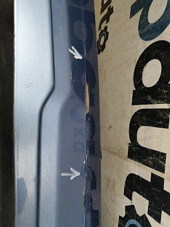 AA046071; Бампер задний, узкий молдинг; под паркт. (85022-BC640) для Nissan Micra III (K12) рест. (2007-2010)/БУ; Оригинал; Р1, Мелкий дефект; 