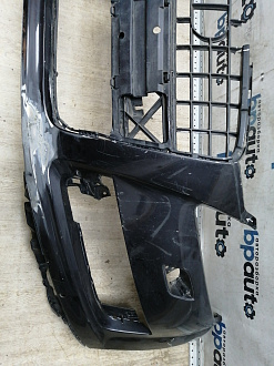 AA045534; Бампер передний; под паркт.; под омыват. (4L0 807 437 H) для Audi Q7 I рест. (2010-2015)/БУ; Оригинал; Р1, Мелкий дефект; 