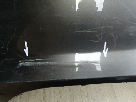 AA046058; Бампер задний, без молдинга; без паркт. (3AE807417) для Volkswagen Passat B7 Sedan (2011- 2014)/БУ; Оригинал; Р1, Мелкий дефект; 