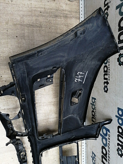 AA045532; Бампер передний; под паркт.; под омыват. (4L0 807 437 H) для Audi Q7 I рест. (2010-2015)/БУ; Оригинал; Р2, Удовлетворительное; 