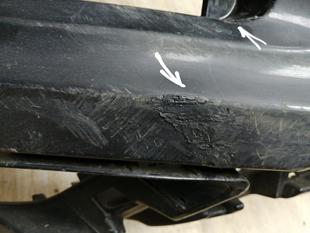 AA045533; Бампер передний; под паркт.; под омыват. (4L0 807 437 H) для Audi Q7 I рест. (2010-2015)/БУ; Оригинал; Р1, Мелкий дефект; 