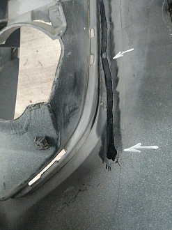 AA044499; Бампер передний; под паркт.; под омыват. (5С6807221B) для Volkswagen Jetta VI (2010- 2014)/БУ; Оригинал; Р1, Мелкий дефект; 