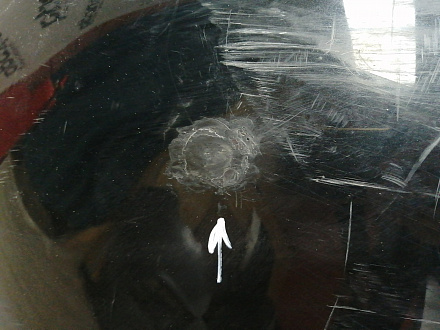 AA045813; Бампер задний; без паркт. (52159-02400) для Toyota Auris I (2007- 2010)/БУ; Оригинал; Р1, Мелкий дефект; 