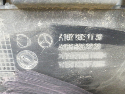 AA022892; Юбка заднего бампера, AMG (A1668851138) для Mercedes-Benz GLE-klasse I (W166) (2015-2018)/БУ; Оригинал; Р1, Мелкий дефект; 