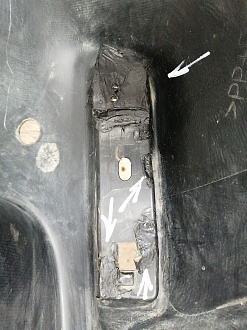 AA044790; Бампер задний, Long; под паркт. (52159-42130) для Toyota Rav4 30 рест. V 2.4 (2009 - 2010)/БУ; Оригинал; Р1, Мелкий дефект; 