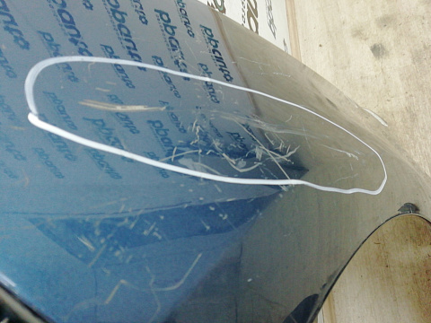 Фотография детали AA009690; Крыло переднее левое (13302207) для Opel Astra/БУ; Оригинал; Р1, Мелкий дефект; . Фото номер 3