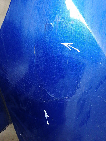 Фотография детали AA046109; Бампер передний; под омыват. (52119-F4010) для Toyota C-HR (2016- 2019)/БУ; Оригинал; Р2, Удовлетворительное; . Фото номер 4