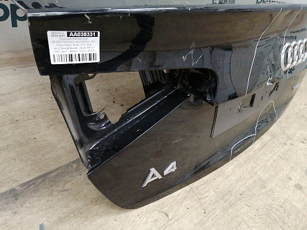 AA038331; Крышка багажника (8K5827023AJ) для Audi A4 IV (B8) рест. Sedan (2011-2015)/БУ; Оригинал; Р3, Под восстановление; 