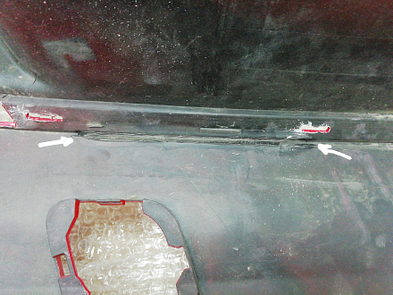 AA009587; Бампер задний, под хром молдинг; под паркт. (13368934) для Opel Astra J рест. Wagon (2012 - 2015)/БУ; Оригинал; Р0, Хорошее; (GBH, 63U) Красный