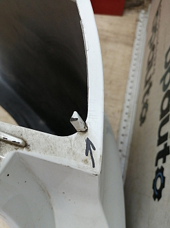 AA046111; Бампер задний; без паркт. (86611-4Y000) для Kia Rio III Sedan (2011- 2015)/БУ; Оригинал; Р1, Мелкий дефект; 