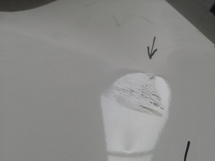 AA045756; Бампер передний; без паркт.; под омыват. (KD45-50031) для Mazda CX-5/БУ; Оригинал; Р1, Мелкий дефект; 